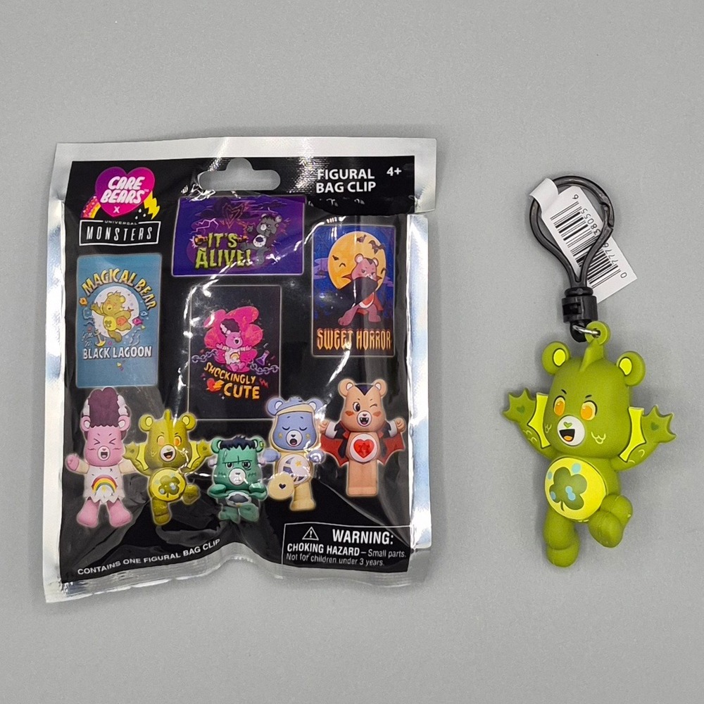 Care Bears x Universal Monsters Good Luck Bear Creature Black Lagoon Bag Clip